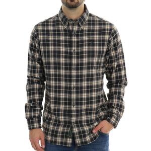 CAMICIA FLANNEL CHECK NERO
